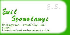 emil szomolanyi business card